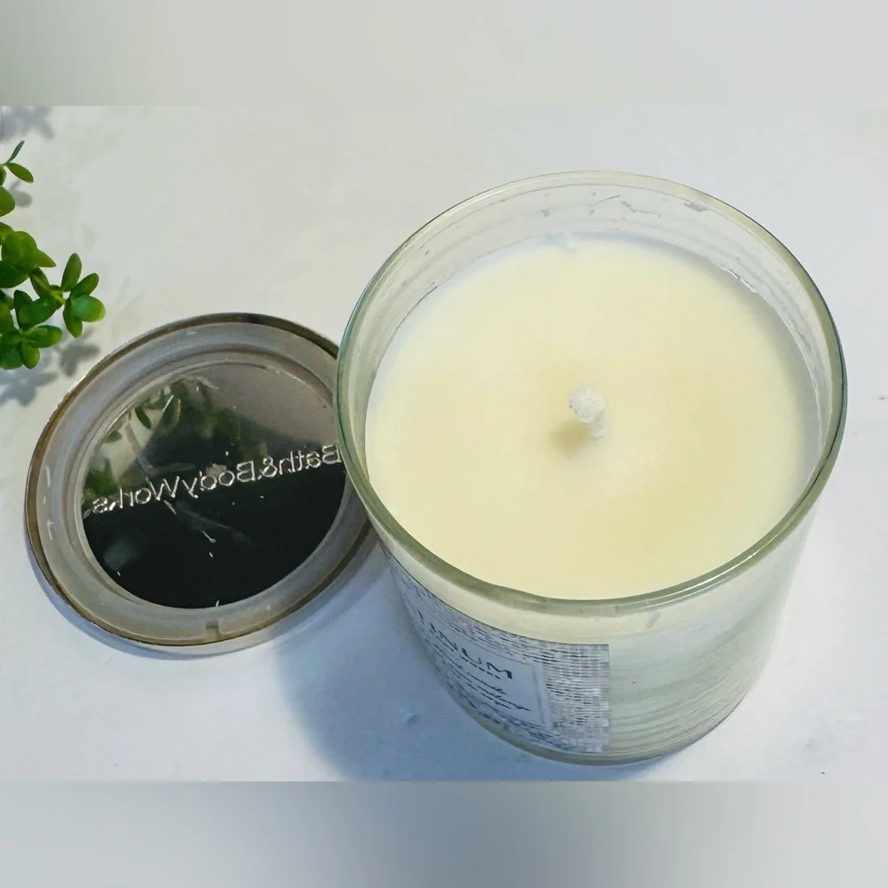 Bath & Body Works Platinum 1 Wick Candle - Holographic Silver NWOT - Picture 4 of 9